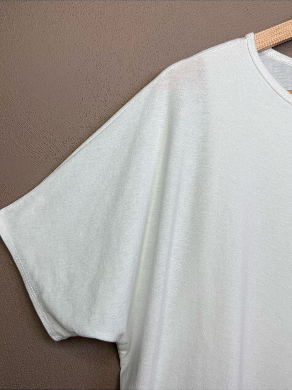 Clara Sun Woo Peach Knit Side Tie Wrap Minimalist Top in White Women's Size Med. - Picture 6 of 16